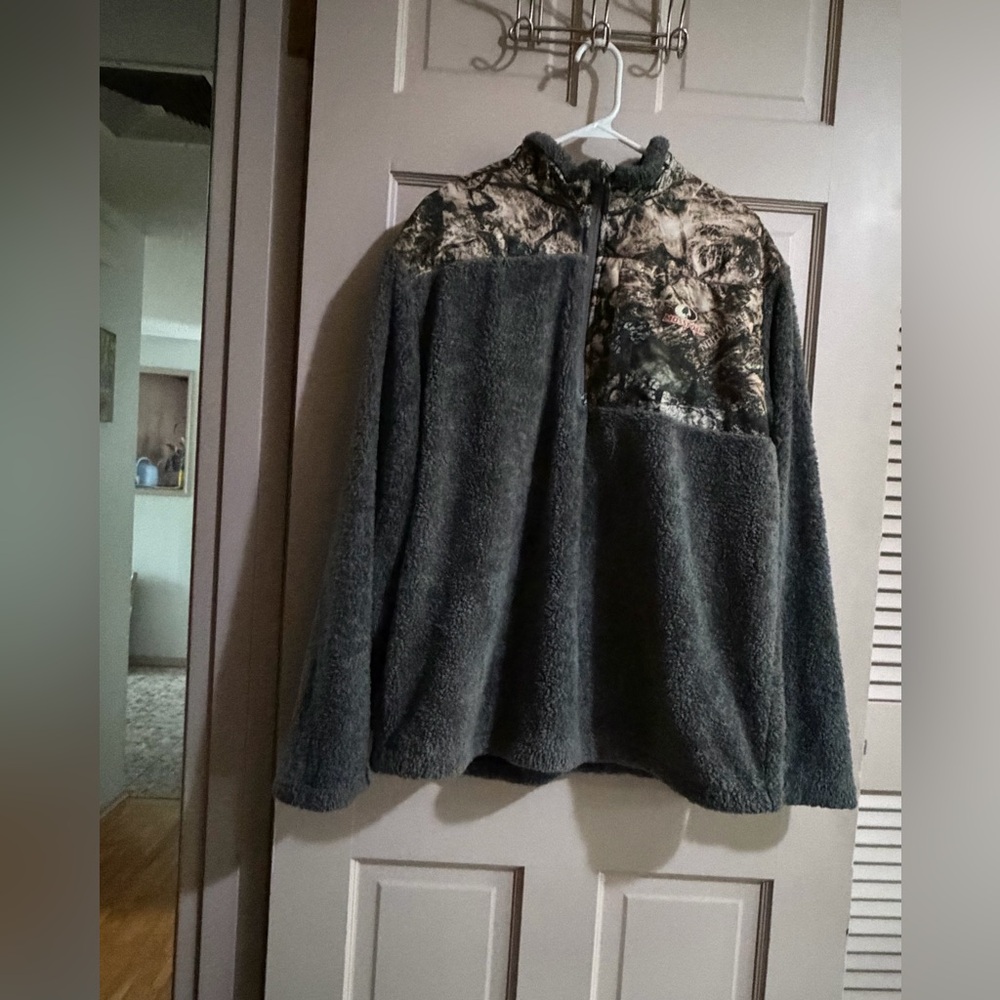 Men’s Mossy Oak 1/4 Zip Fleece Jacket Size XL